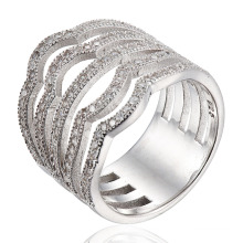 Anillo de plata de moda CZ Stone